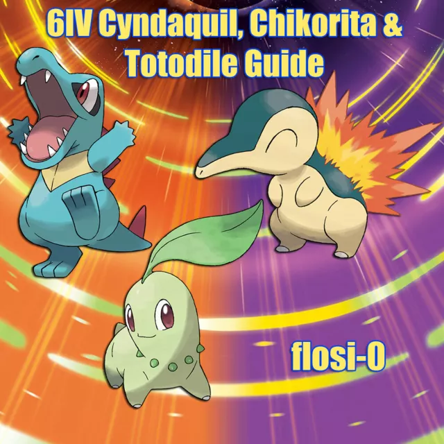 Shiny Johto Starters 6IV // Chikorita Totodile Cyndaquil // 3 