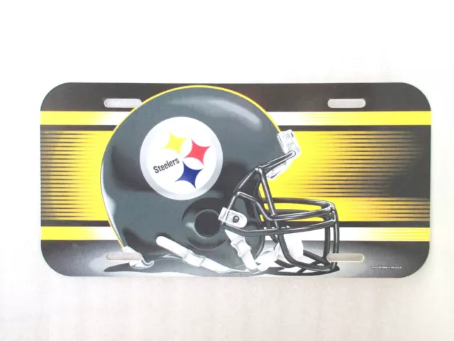 Pittsburgh Steelers License Logo Plate Schild 30 cm NFL Football Helm