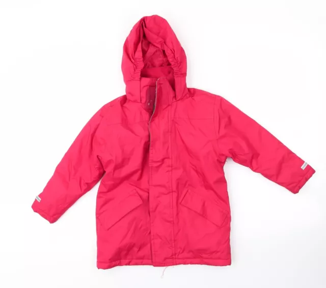 Hill & Woods Boys Red Parka Coat Size 3 Years Zip