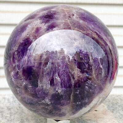 2.91LB   Natural Dreamy Amethyst Sphere Quartz Crystal Ball Reiki Healing