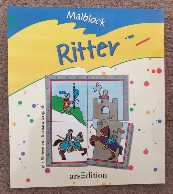 ars edition Malblock Ritter - Malbuch, Malvorlage