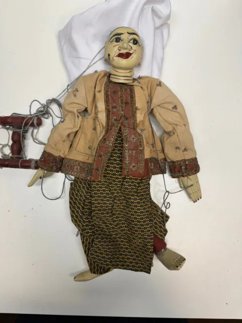 Burmese Indonesia Puppet Marionette Asian Theater 16”  Unique Outfit