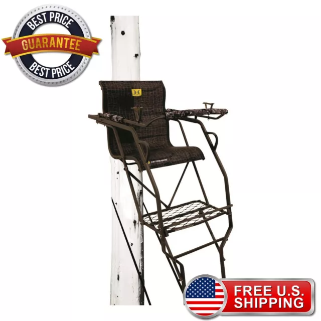 New Heavy Duty Hawk Big Denali 20' 1.5 Man Hunting Ladder Tree Stand w/ Harness