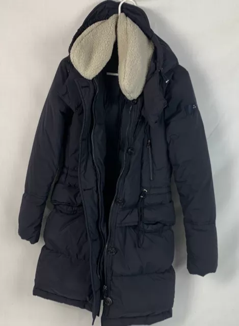Peuterey Jacket Hooded Goose Down Ski Jacket Coat Black Full Zip Women’s 42 3