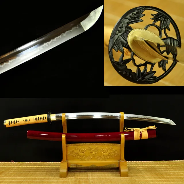 KATOKU  Katana Sword Real Clay Tempered T10 Steel Nice Hamon Razor Sharp