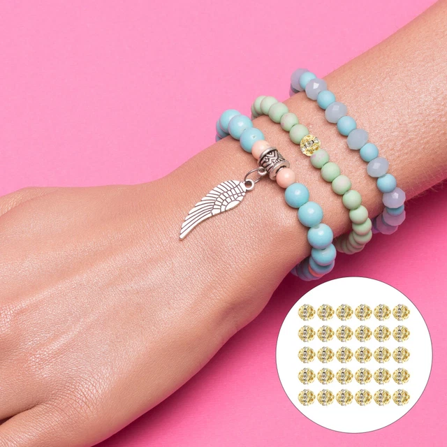 European Beads Christmas Party Gifts Bracelet Beads Diamond Balls Necklace