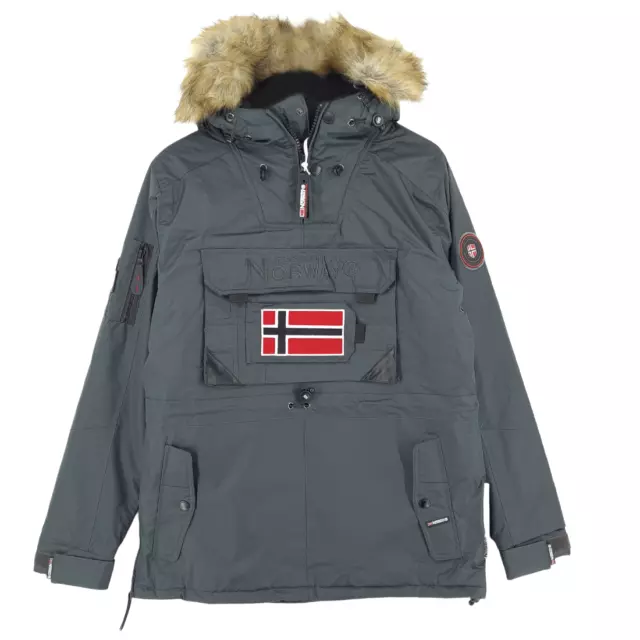 Geographical Norway Anorak Chaqueta Parka Beco Gris Oscuro Hombre TALLA S