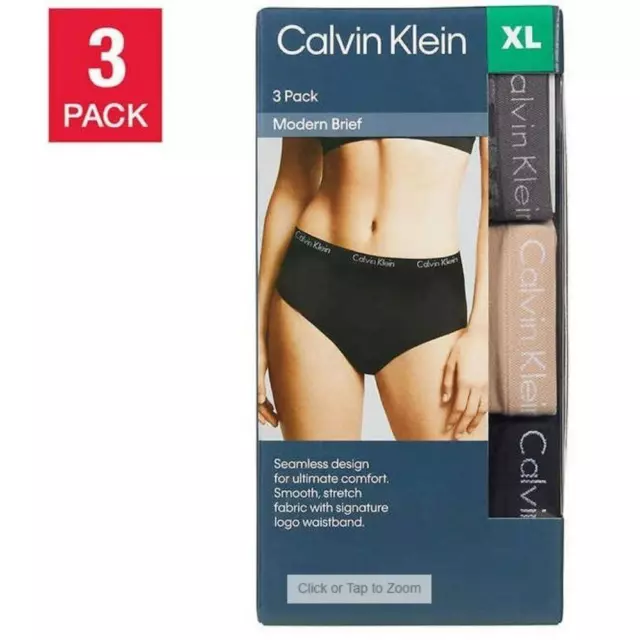 Calvin Klein Womens 3 Pack Modern Brief 