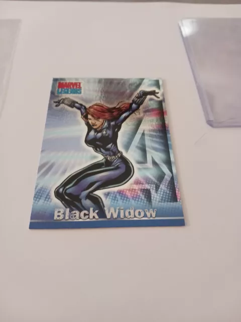 2001 TOPPS MARVEL LEGENDS Foil Card Black Widow #13