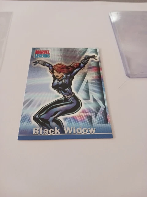 2001 TOPPS MARVEL LEGENDS Foil Card Black Widow #13