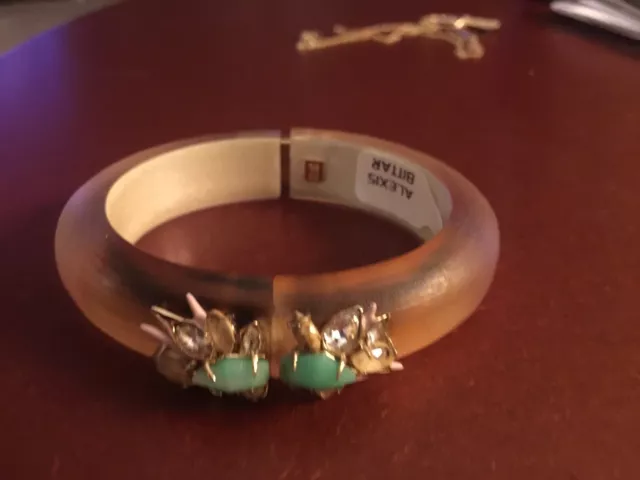 RARE Alexis Bittar Desert Crystal Encrusted Bracelet. Hinge Opening.