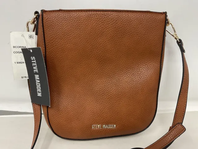 Steve Madden Cognac Brown Crossbody Purse Bag