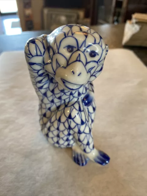 Andrea By Sadek Porcelain Fishnet Monkey