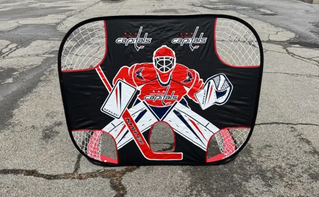 54"x44" All Purpose Pop Up Goal by Mylec Hockey 2in1 net-Washington Capitals Ed.