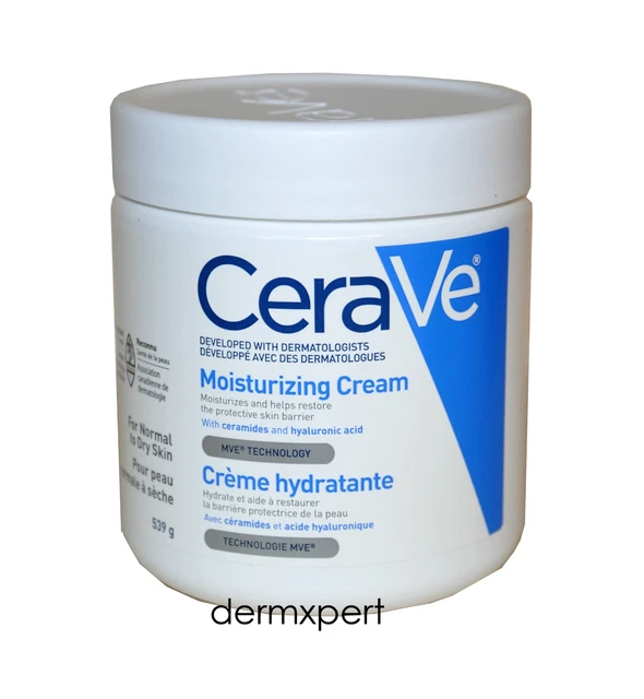 CERAVE MOISTURIZING CREAM Face And Body Normal to Dry Skin 539g / 19Oz