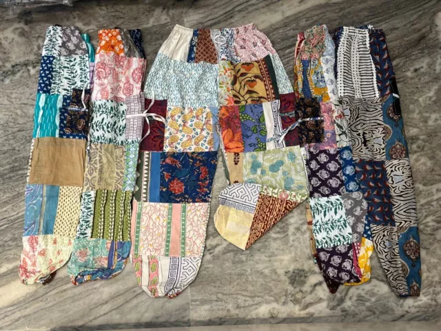 20 piezas Funky Hippie pantalones de patchwork hechos a mano. Pantalones...