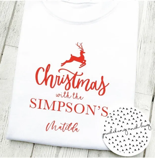 Personalisiertes T-Shirt Familie Weihnachten Erwachsene passend zu Kindern T-Shirt Weihnachten