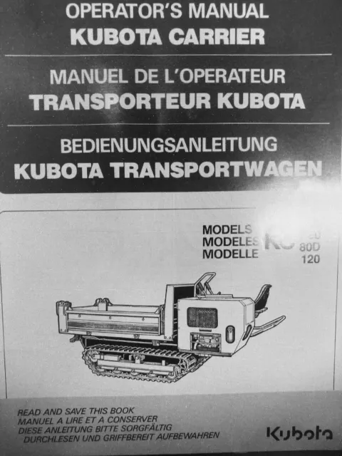 Bedienungsanleitung Service Manual Kubota KC80 120