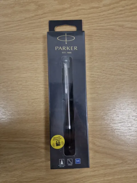 Parker IM Kugelschreiber - dunkler Espresso - mittlere Spitze - blaue Tinte - versiegelte Packung