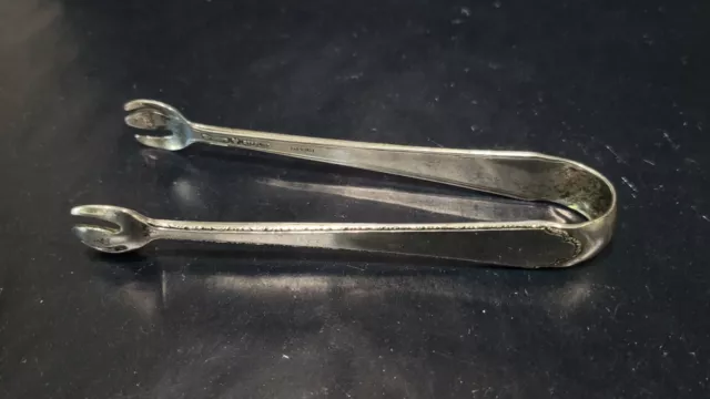 VINTAGE TREASURE BRAND STERLING SILVER SUGAR TONGS, 33.5 grams