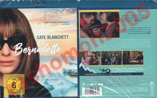 Blu-Ray WHERE'D YOU GO BERNADETTE Cate Blanchett Richard Linklater Region B NEW