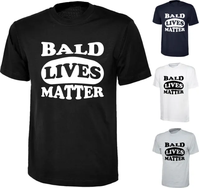 T-shirt Bald Lives Matter Bald is Beautiful Divertente testa calva adulti regalo top