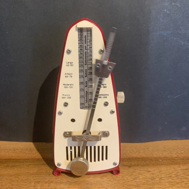 Vintage ALT Retro Taktell Wittner 834 rubinrot neuwertig OVP Metronom