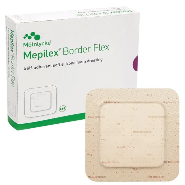 Mepilex Border Flex Dressing 10cm x 10cm Foam Adhesive Dressing Silicone