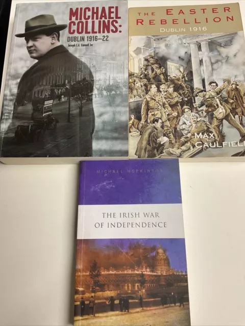 Lot of 3 Paperbacks: Irish History: Michael Collins, Easter Rebellion, Irish War