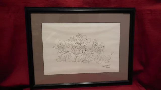 Disney 1999 Mickey Mouse and Gang Concept Drawing by Alex Mayer signed  # 2 of 3