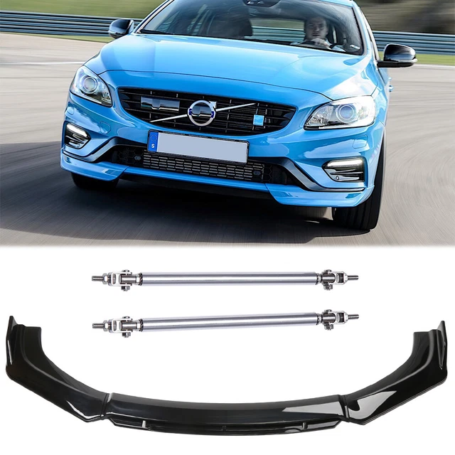 Front Splitter Bumper Lip Spoiler +Strut Rods For Volvo XC60 XC40 XC90 2019 2020