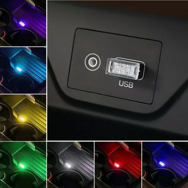 1pcs Mini LED USB Car Interior Light Neon Atmosphere Ambient Lamp Accessories