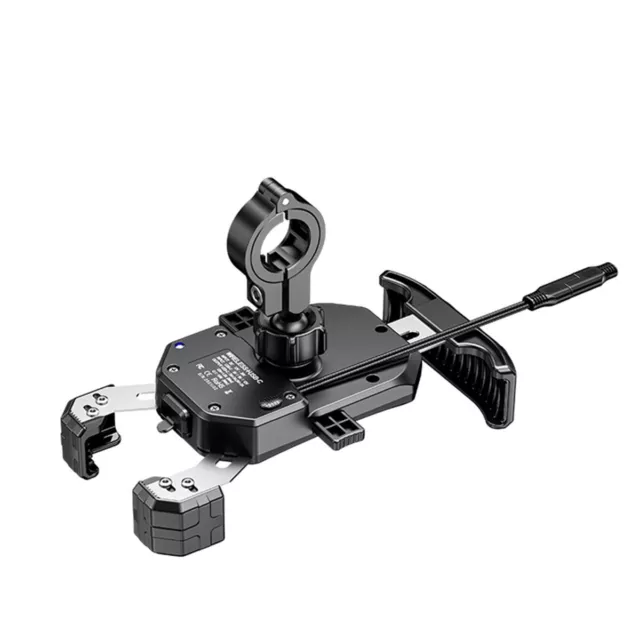 Wireless Motorcycle Phone Fast Charger Holder Mount Bracket Handlebar Non-slip