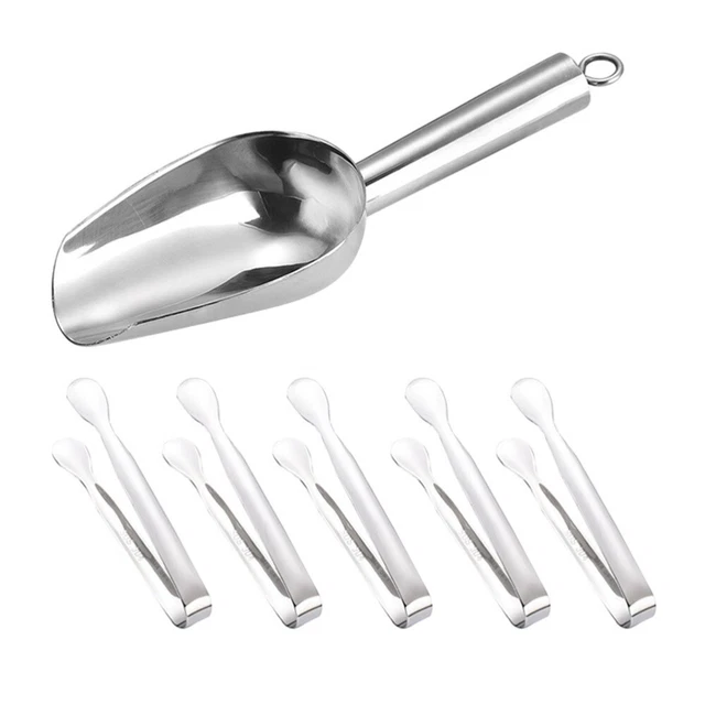 1 set spazzolino secchio ghiaccio tè farina di caffè semi di soia con pinze per cibo