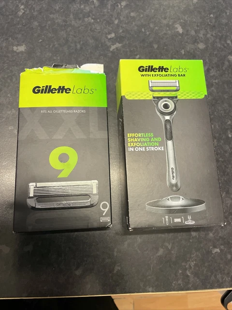 Paquetes de recarga de hoja de afeitar Gillette Labs - paquete de 9 más mango de afeitado