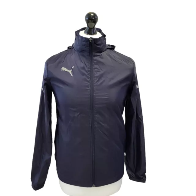 Giacca sportiva leggera con cappuccio blu navy PUMA ragazzo UK taglia XL G773