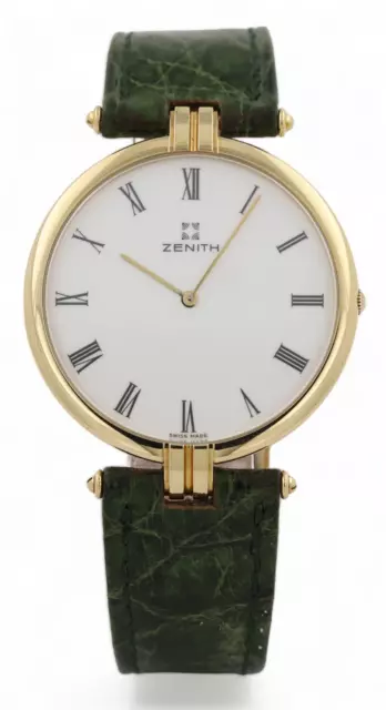 ZENITH Classic Slimline Quartz - Solid 18ct 18K Yellow Gold - Unisex - 34mm