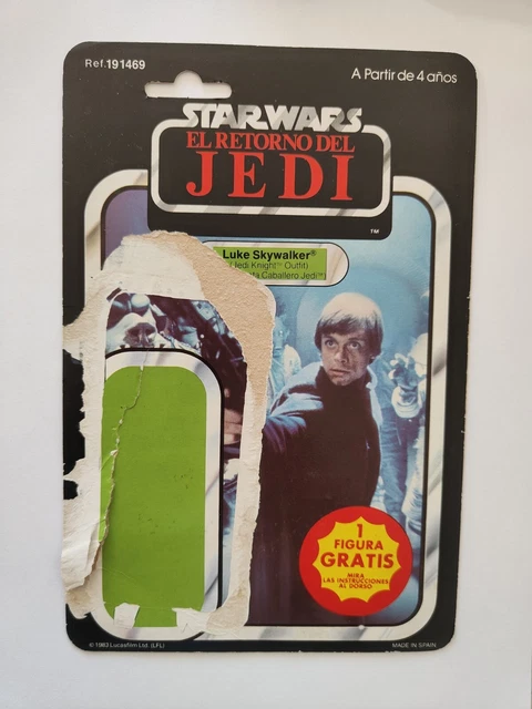Star wars Luke Jedi PBP cardback vintage