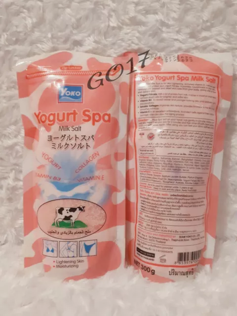 1X YOKO Yogurt Spa Salt Whitening Moisturizing Exfoliating Body Scrub 300g 💝