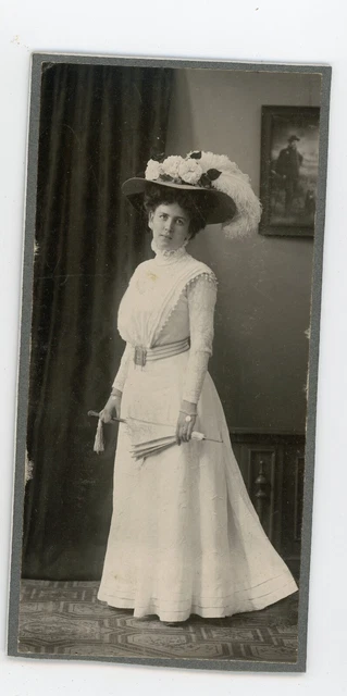 Photo Vintage Portrait Femme Chapeau Neuilly Paris - Tirage Original Laudrey - Procédé Ancien