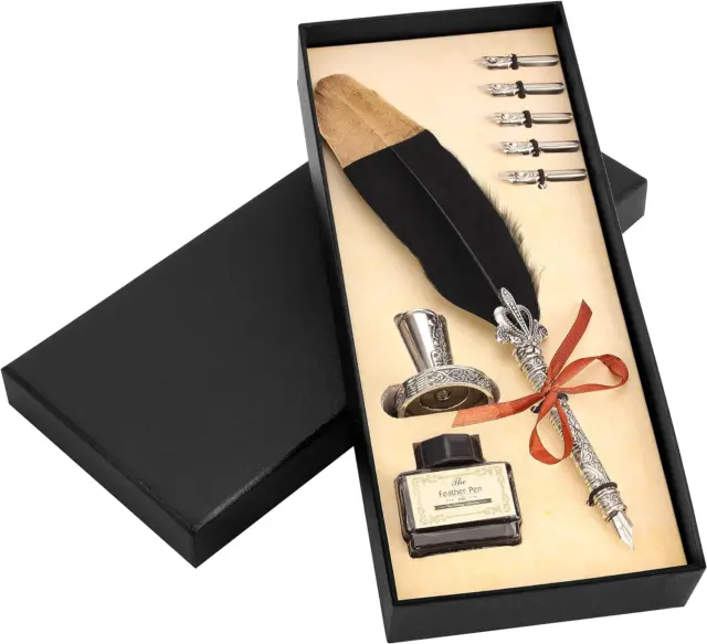 Manuscript Modern Oblique Calligraphy Set Dip Pen 3 Nibs & Black Ink Gift  MDP402