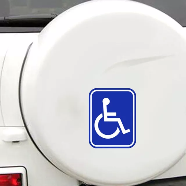 2PCS Disabled Sign Disability Mobility Parking Car Sticker PVC Decal for Au-MJ
