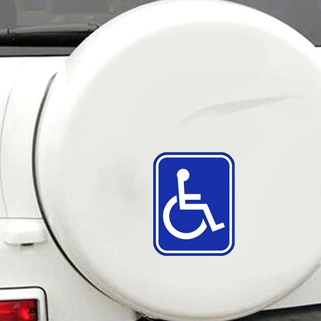 2PCS Disabled Sign Disability Mobility Parking Car Sticker PVC Decal for Au-AY