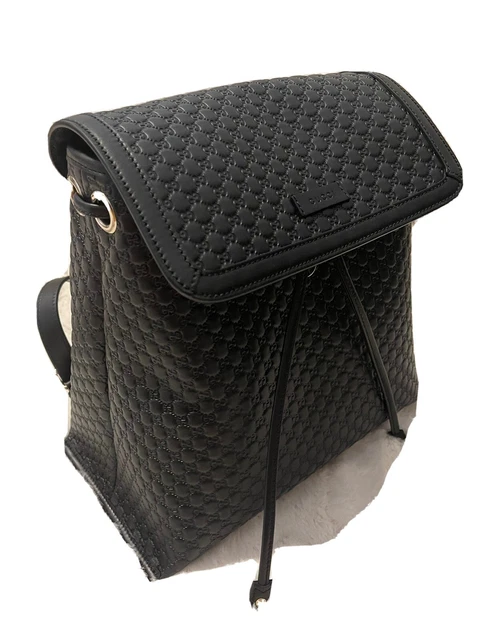GUCCI GG signature Leather Black Backpack Handbag Purse AUTHENTIC GUCCI GG signature Leather Black Backpack Handbag Purse AUTHENTIC