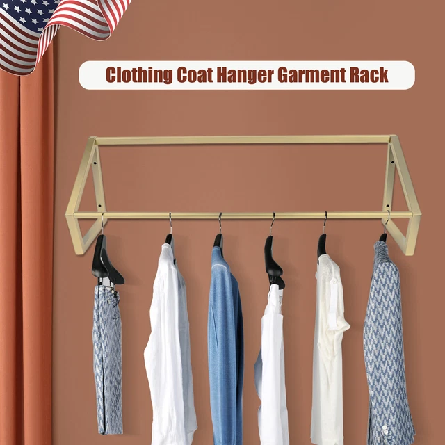 MODERN CLOTHES DISPLAY Rack Iron WallMounted Storage Garment Rack