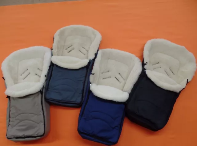 Fußsack für MaxiCosi Recaro Cybex Autositz Babyschalle Lammwolle Merinowolle