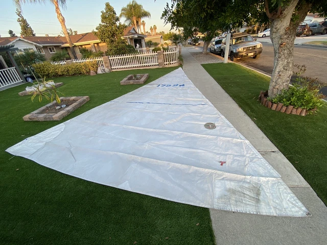 T&A SAILS SPINNAKER BOAT SAIL WHITE 346” x 196” x 340”