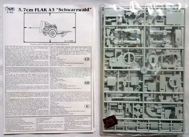 CMK T35005 German 3,7cm Anti-Aircraft Gun 43 with Chassis 1:35 Neu in OVP 2