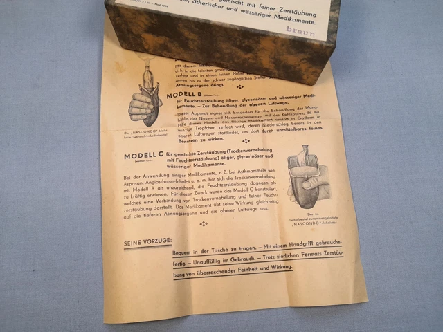 Kober´s Tascheninhalator Nascondo Modell C D.R.P. 4
