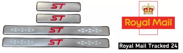Stainless Steel Door Sill Protectors For Ford ST Focus MK3 Fiesta MK8+Others New